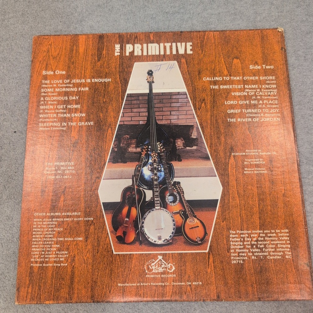 The Primitive Lord Give Me A Place Signed Vinyl LP Gospel Bluegrass Record - Picture 5 of 5